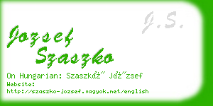 jozsef szaszko business card